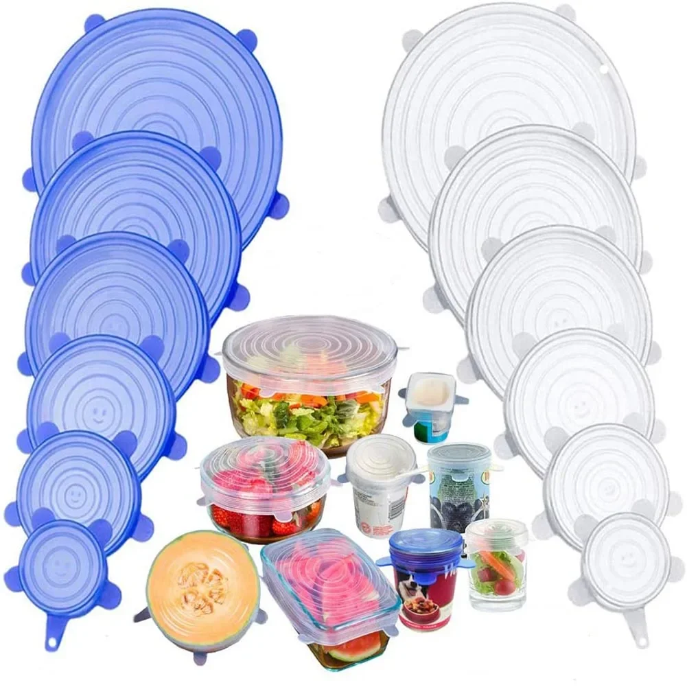 Silicone Cover Stretch Lids Reusable Airtight Food Wrap Covers Keeping Fresh Seal Bowl Stretchy Wrap Cover Kitchen Cookware
Silicone Cover Stretch Lids Reusable Airtight Food Wrap Covers Keeping Fresh Seal Bowl Stretchy Wrap Cover Kitchen Cookware