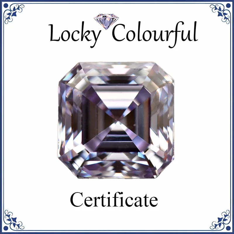 Moissanite Asscher Shape Top Quality Light Purple Color Beads for Charms DIY Jewelry Making Rings Materials with GRA Certificate
Moissanite Asscher Shape Top Quality Light Purple Color Beads for Charms DIY Jewelry Making Rings Materials with GRA Certificate