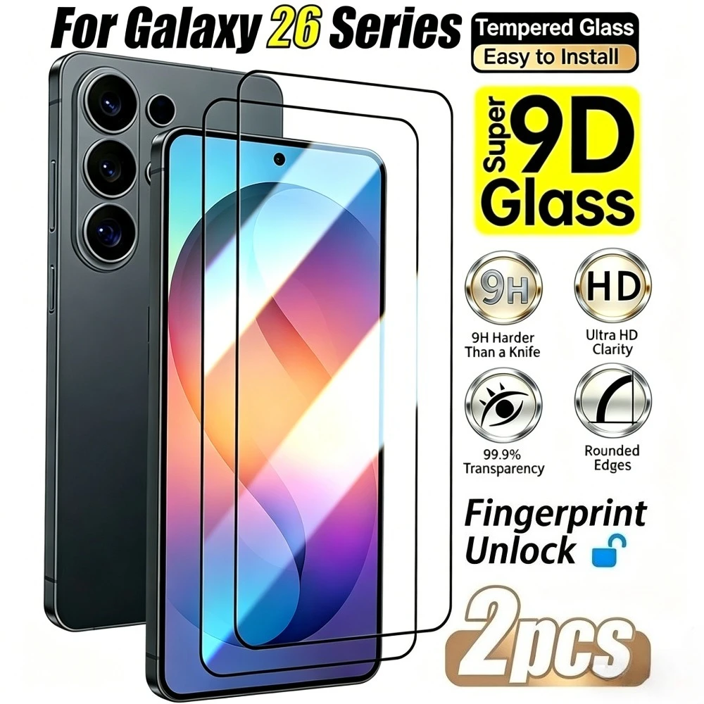Защитная пленка для экрана с полным покрытием, 2 шт., для Samsung Galaxy S26 S25 S24 Ultra S23 S22 S21 Plus S25 S24 S23 FE, стеклянная пленка против царапин
Защитная пленка для экрана с полным покрытием, 2 шт., для Samsung Galaxy S26 S25 S24 Ultra S23 S22 S21 Plus S25 S24 S23 FE, стеклянная пленка против царапин