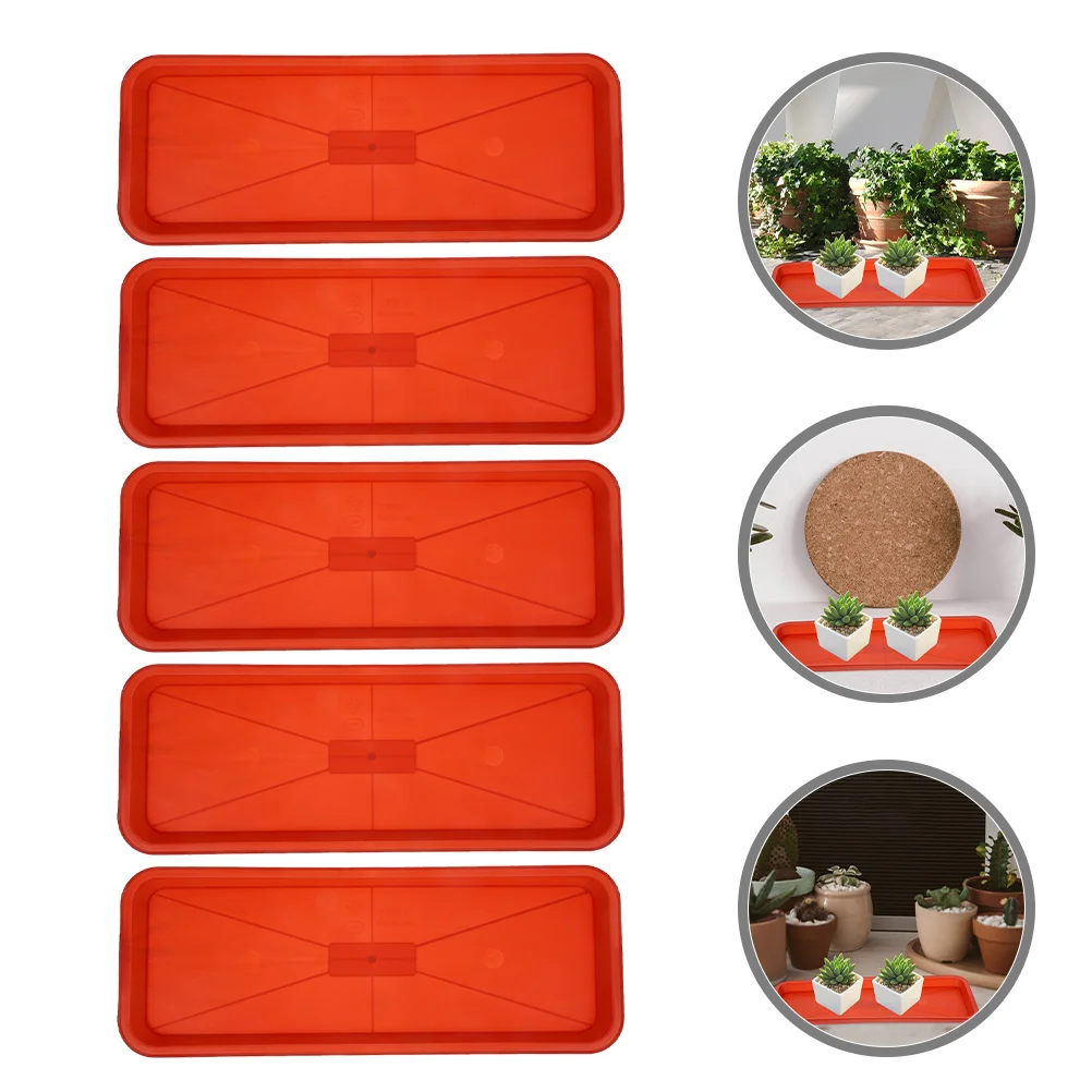 5Pcs Plastic Tray Durable PP Material Rectangular Planter Water Catcher Shallow Drip Tray for Indoor Garden Decor
5Pcs Plastic Tray Durable PP Material Rectangular Planter Water Catcher Shallow Drip Tray for Indoor Garden Decor