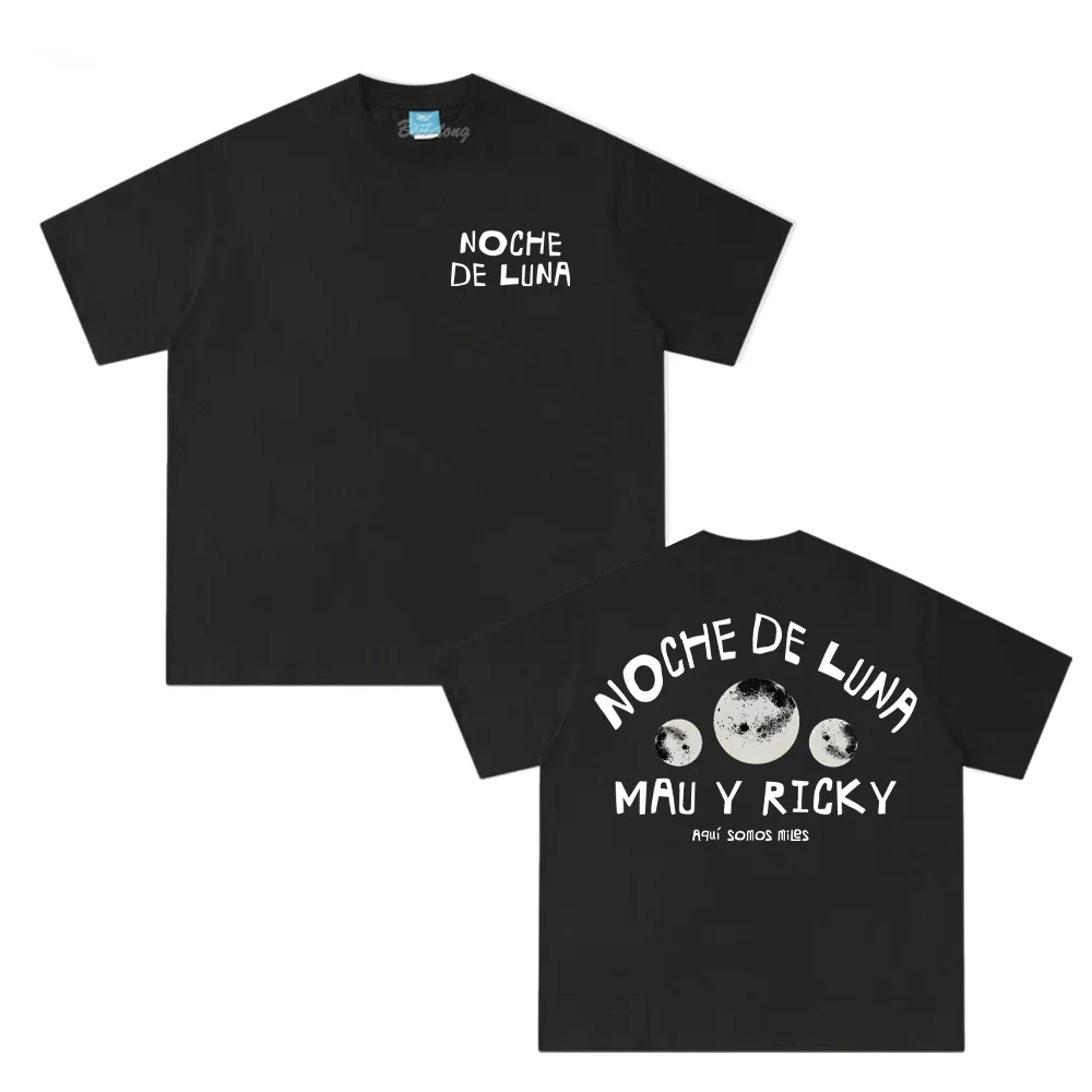 Mau y Ricky-Noche de Luna Edicion Limitada 2025T-Shirt Graphic Printing Hip Hop Cotton Tee-shirt Sleeve Gothic High QualityTops
Mau y Ricky-Noche de Luna Edicion Limitada 2025T-Shirt Graphic Printing Hip Hop Cotton Tee-shirt Sleeve Gothic High QualityTops