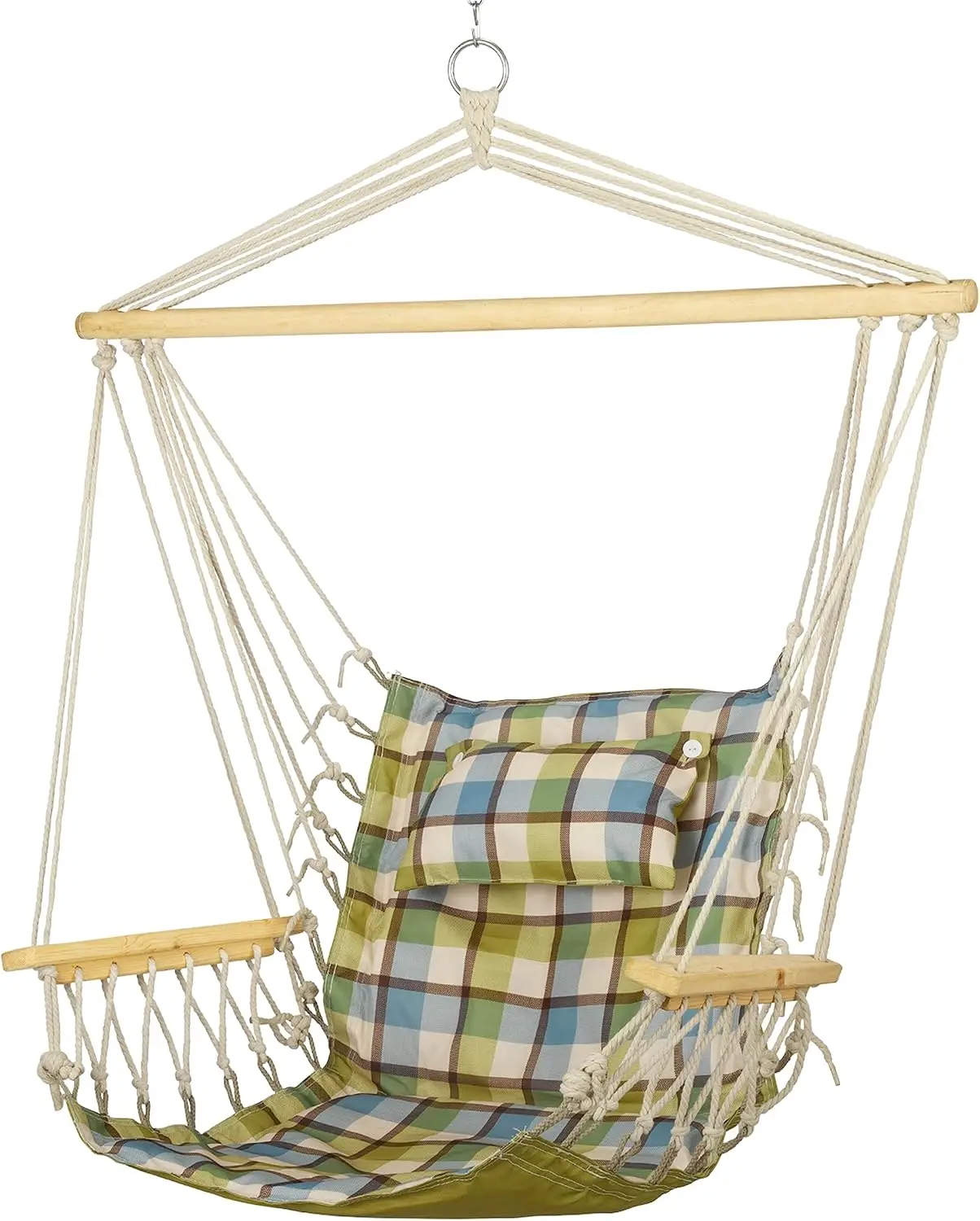 Reversible Hanging Rope Swing with Wooden Spreader Bar, Max 275 Lbs for Indoor or Outdoor Use
Reversible Hanging Rope Swing with Wooden Spreader Bar, Max 275 Lbs for Indoor or Outdoor Use