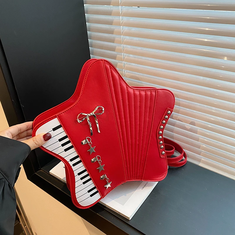 Сумки Pu Star Piano с забавным дизайном, 2026, креативные новые модели, модные многофункциональные рюкзаки с пятиконечной звездой и бантом
Сумки Pu Star Piano с забавным дизайном, 2026, креативные новые модели, модные многофункциональные рюкзаки с пятиконечной звездой и бантом