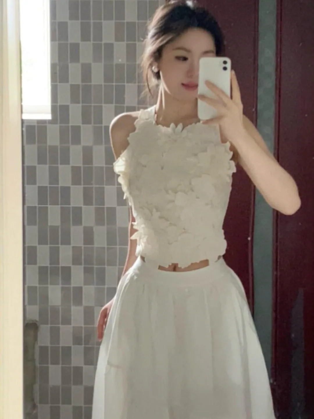 Gentle Wind Unique Super Beautiful Halter Top Skirt Two-Piece Set Anti-Aging Complete Set Summer Short Sleeve round Neck Cotton
Gentle Wind Unique Super Beautiful Halter Top Skirt Two-Piece Set Anti-Aging Complete Set Summer Short Sleeve round Neck Cotton