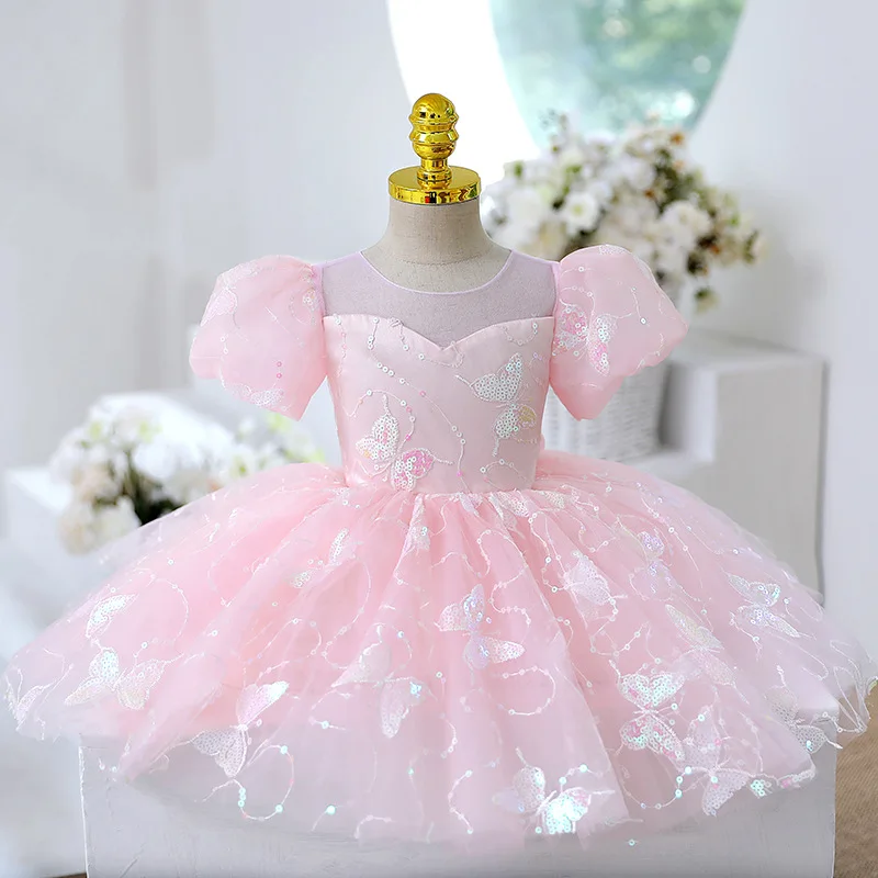 Girls Dress New Evening Dresses Puff Sleeve Sequined Princess Dress Pink Butterfly Bubble Sleeves Boutique Party Wedding Shoes
Girls Dress New Evening Dresses Puff Sleeve Sequined Princess Dress Pink Butterfly Bubble Sleeves Boutique Party Wedding Shoes