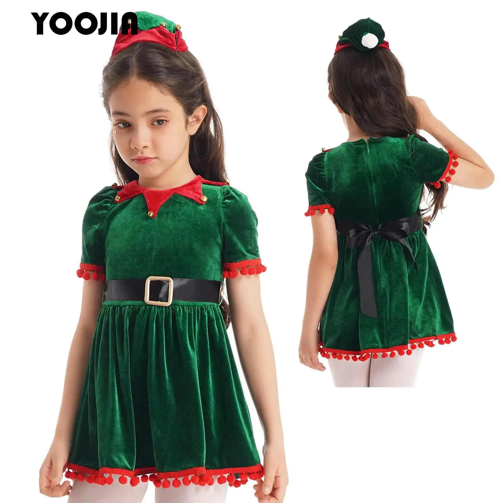 New Year Girls Santa Claus Costume Green Elf Cosplay Christmas Carnival Party Fancy Dress Hat Set Velvet Tutu Ballet Dance Dress
New Year Girls Santa Claus Costume Green Elf Cosplay Christmas Carnival Party Fancy Dress Hat Set Velvet Tutu Ballet Dance Dress