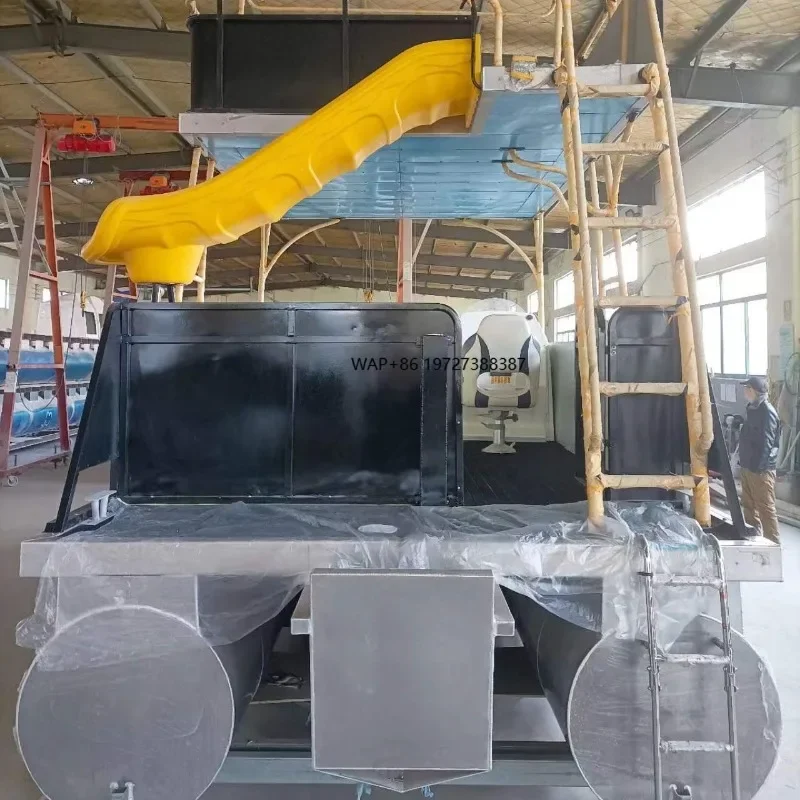 25ft 7.50m Luxury Decoration Double Deck With Slide Pontoon Boat for Family Leisure and Entertainment
25ft 7.50m Luxury Decoration Double Deck With Slide Pontoon Boat for Family Leisure and Entertainment