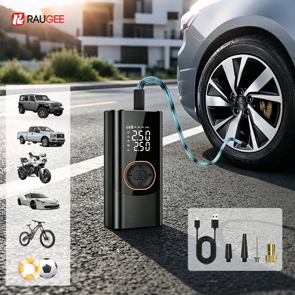 Portable Car Air Pump Wireless Air Compressor Electric Tire Inflator Pump 150Psi Car Motorcycle Bike Tire Pump with LED Light
Portable Car Air Pump Wireless Air Compressor Electric Tire Inflator Pump 150Psi Car Motorcycle Bike Tire Pump with LED Light