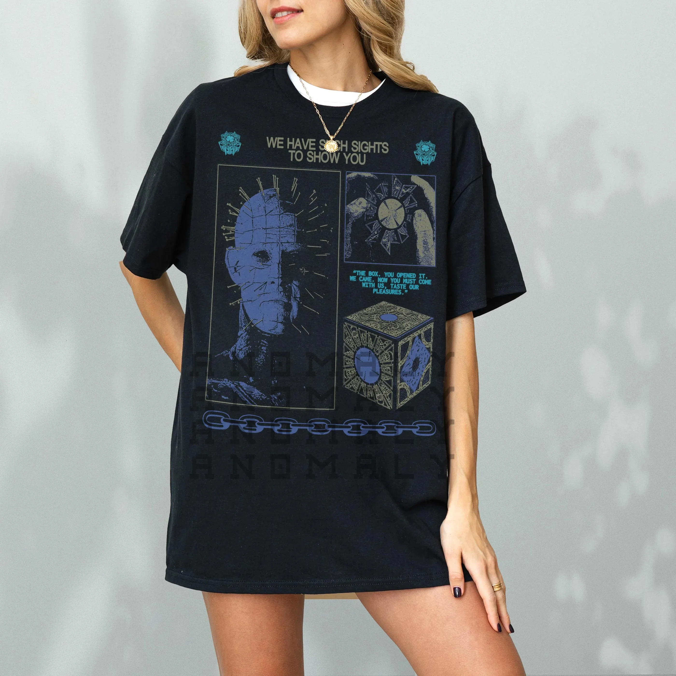 Retro Hell Graphic Tee Vintage 80s Sci-Fi Horror Movie T-Shirt Pin Head Inspired Streetwear Shirt Memorabilia Scary Movie Lover
Retro Hell Graphic Tee Vintage 80s Sci-Fi Horror Movie T-Shirt Pin Head Inspired Streetwear Shirt Memorabilia Scary Movie Lover