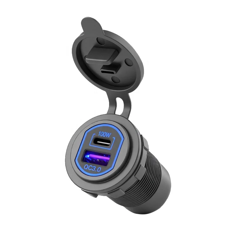 12V 100W USB C Outlet PD3.0 Port and Quick Charge 3.0 Car USB Charger Socket Socket for Car Marine Boat
12V 100W USB C Outlet PD3.0 Port and Quick Charge 3.0 Car USB Charger Socket Socket for Car Marine Boat