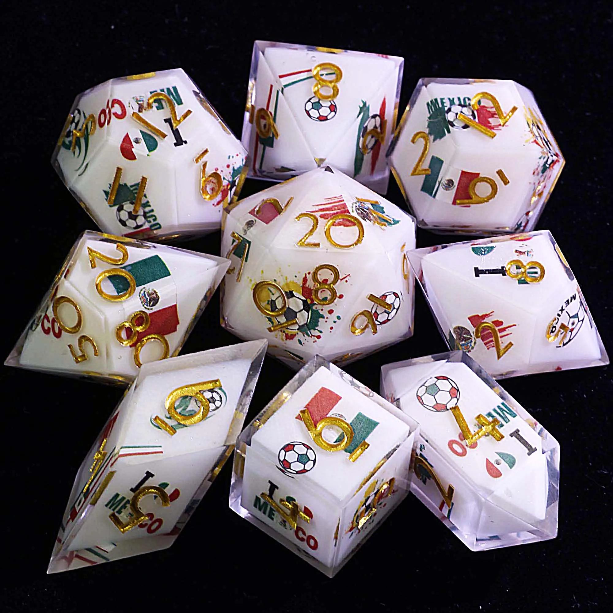 9 Football Set of DD Dice Soccer Mexico
9 Football Set of DD Dice Soccer Mexico