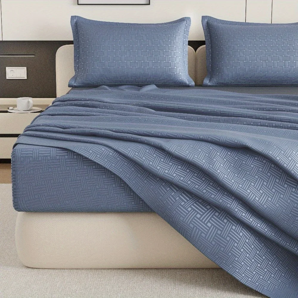 DDHOME 4pcs Soft Hotel-Grade Bedding with Deep Pocket - Breathable Sheets (Fitted, Flat, Pillowcases) - Wrinkle-Resistant & Shrinkage
DDHOME 4pcs Soft Hotel-Grade Bedding with Deep Pocket - Breathable Sheets (Fitted, Flat, Pillowcases) - Wrinkle-Resistant & Shrinkage