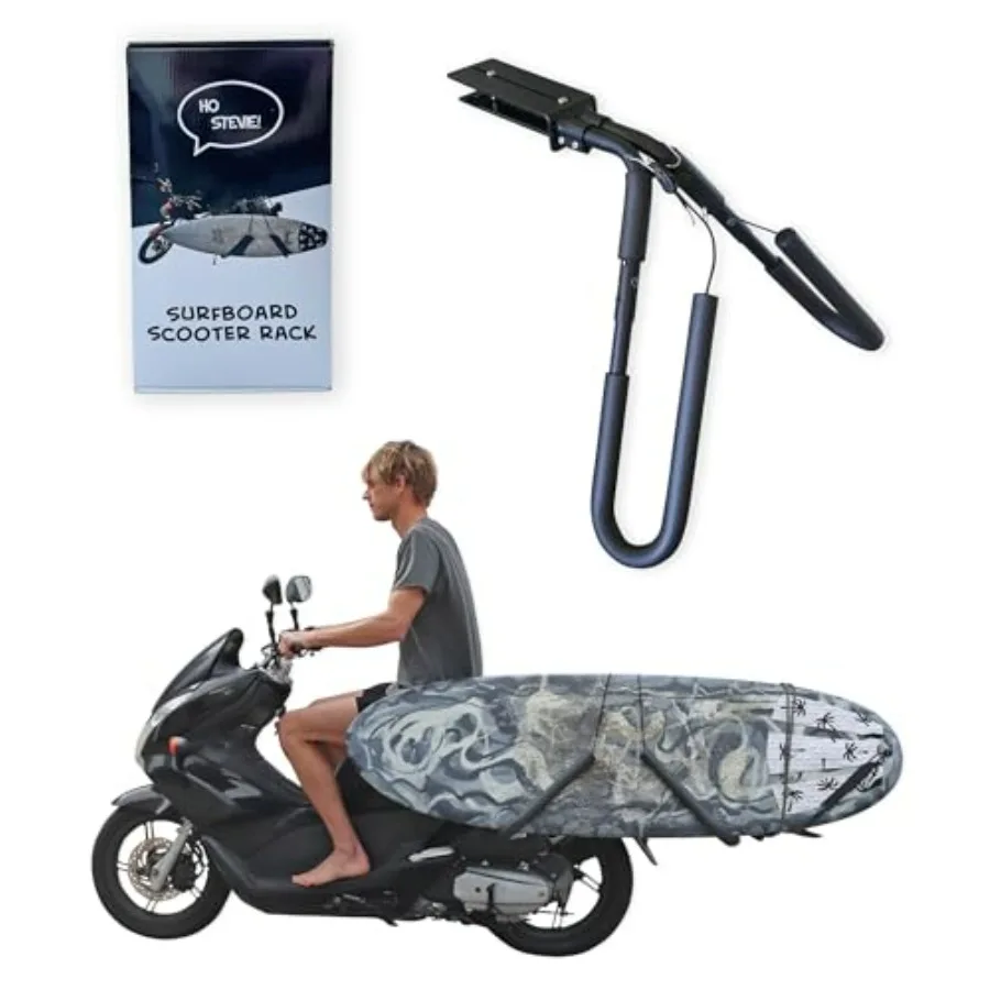 Scooter/Moped/eBike Surfboard Rack - Aluminum - Black - Easy Install, Fits Boards Up to 8 Feet, Gas-Saving Compact Parking
Scooter/Moped/eBike Surfboard Rack - Aluminum - Black - Easy Install, Fits Boards Up to 8 Feet, Gas-Saving Compact Parking