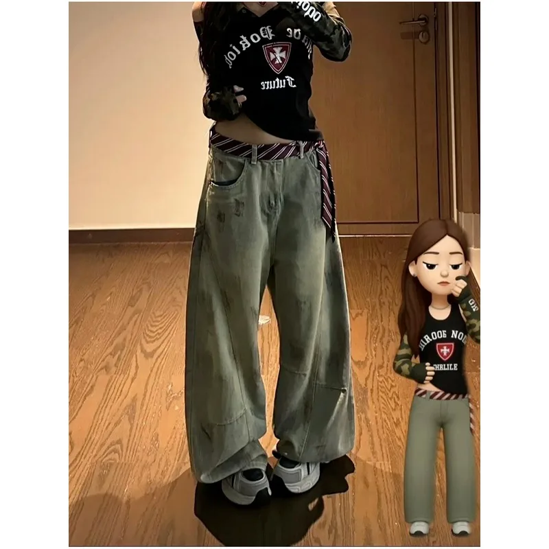 High Waist Loose Wide Leg Knife Jeans Women's Workwear Cotton Denim Faded American Style Youth Fashion Vintage Style
High Waist Loose Wide Leg Knife Jeans Women's Workwear Cotton Denim Faded American Style Youth Fashion Vintage Style