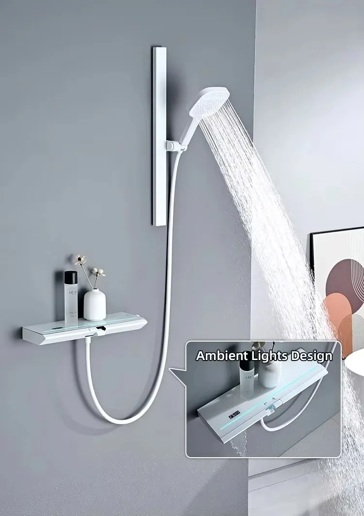 Modern Brass Dual Function Thermostatic Piano Key Digital Display Wall Mounted Shower Mixer
Modern Brass Dual Function Thermostatic Piano Key Digital Display Wall Mounted Shower Mixer