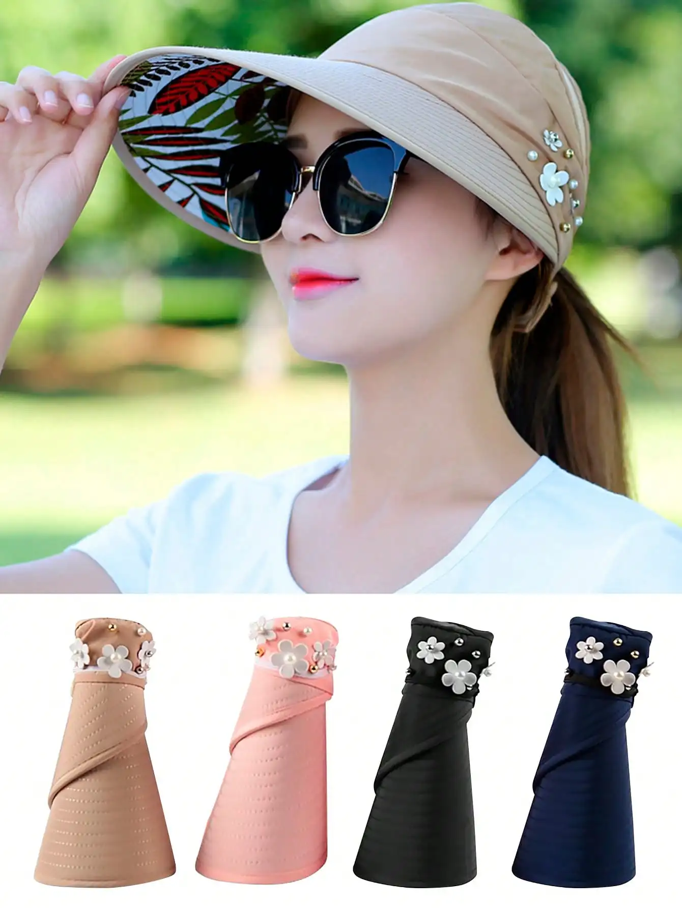 1pc Foldable Wide Brim Hat, Fashionable Korean Style Sun Hat, Outdoor Sports Sun Protection Hat, Tennis Sun Hat
1pc Foldable Wide Brim Hat, Fashionable Korean Style Sun Hat, Outdoor Sports Sun Protection Hat, Tennis Sun Hat