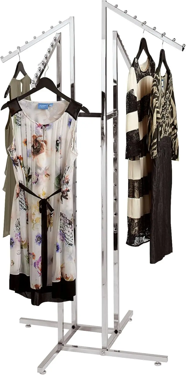4 Way Clothing Rack With 4 Slanted Arms
4 Way Clothing Rack With 4 Slanted Arms