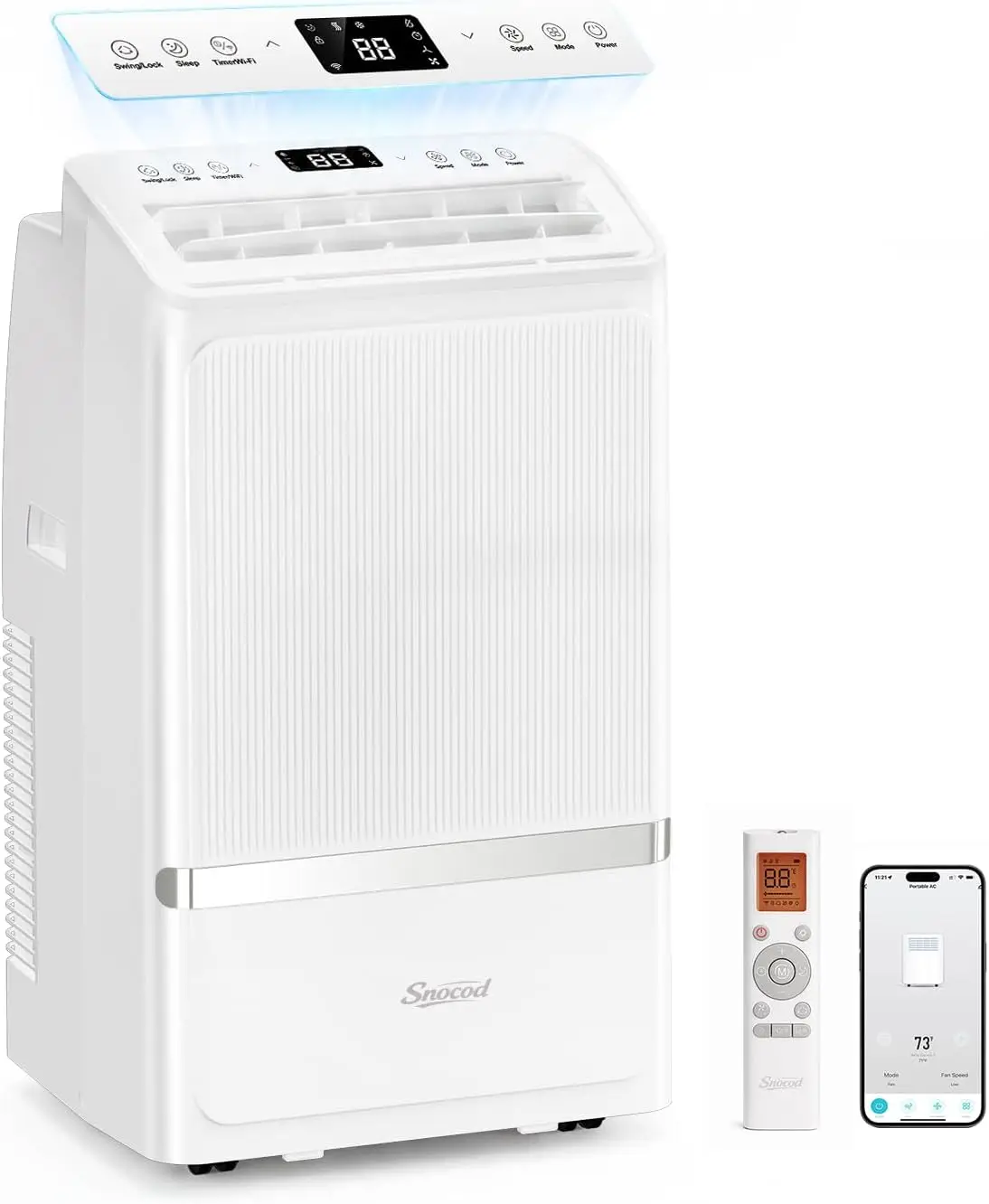 Portable Air Conditioner 16,000 BTU, Cools Rooms up to 800 Sq Ft - Drainage-Free, Smart App & Remote Control, Quiet Operation with Dehumidifier & Fan, Sleep Mode for Home Office
Portable Air Conditioner 16,000 BTU, Cools Rooms up to 800 Sq Ft - Drainage-Free, Smart App & Remote Control, Quiet Operation with Dehumidifier & Fan, Sleep Mode for Home Office