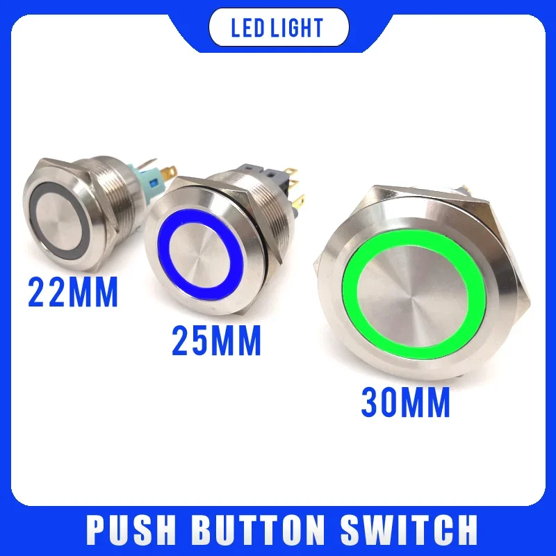 22mm 25mm 30mm Waterproof Latching Momentary Stainless Steel LED Light Horn Power Push Button Switch Car Auto Engine Start PC
22mm 25mm 30mm Waterproof Latching Momentary Stainless Steel LED Light Horn Power Push Button Switch Car Auto Engine Start PC