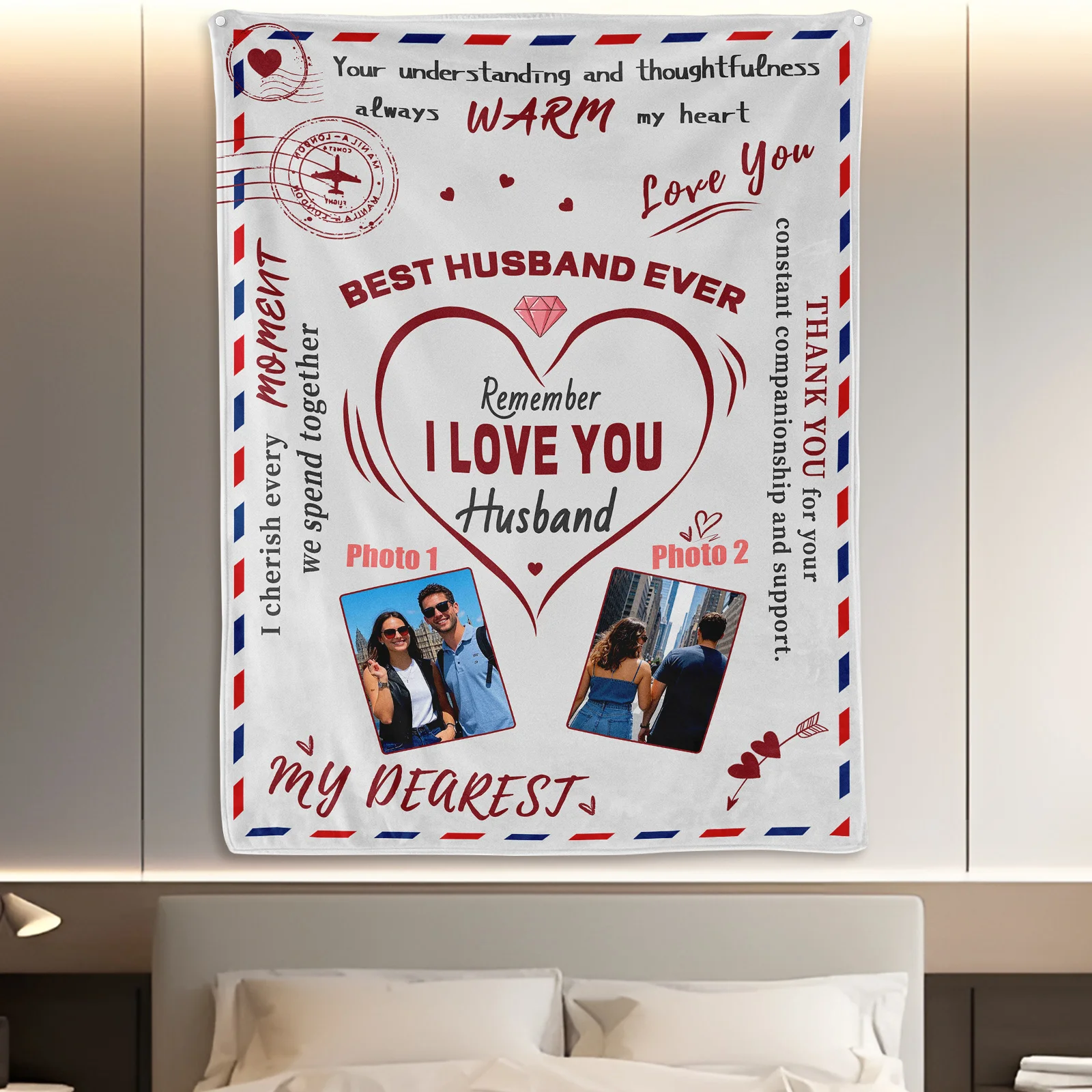 Custom Photo Love Envelope Gift Blanket For Husband Heartwarming Design Comfortable Thoughtful Present Cherished Keepsake
Custom Photo Love Envelope Gift Blanket For Husband Heartwarming Design Comfortable Thoughtful Present Cherished Keepsake