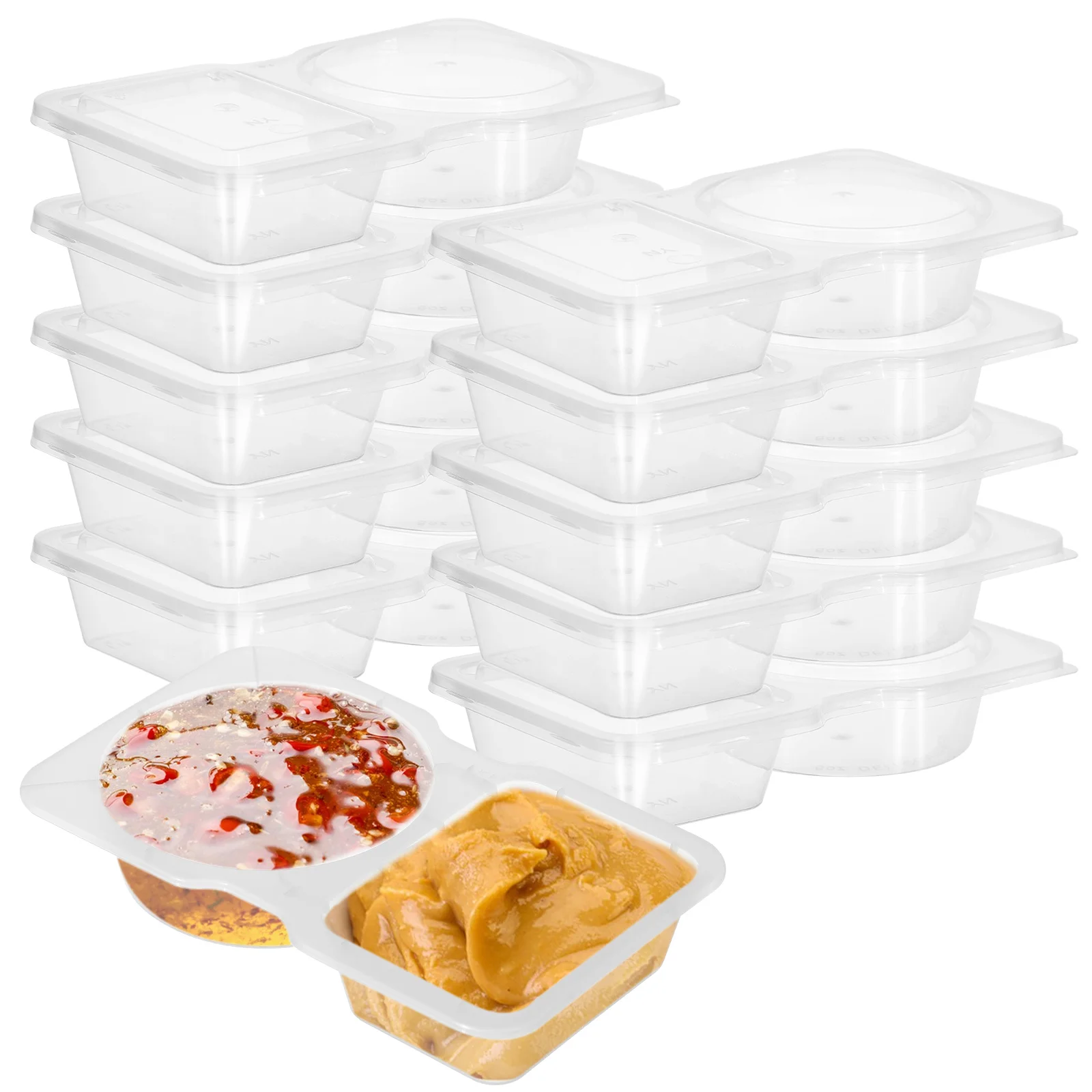 20 Pcs Disposable Sauce Box Dip Cups Containers for Lunches Portion with Lids Condiment Plastic Travel
20 Pcs Disposable Sauce Box Dip Cups Containers for Lunches Portion with Lids Condiment Plastic Travel
