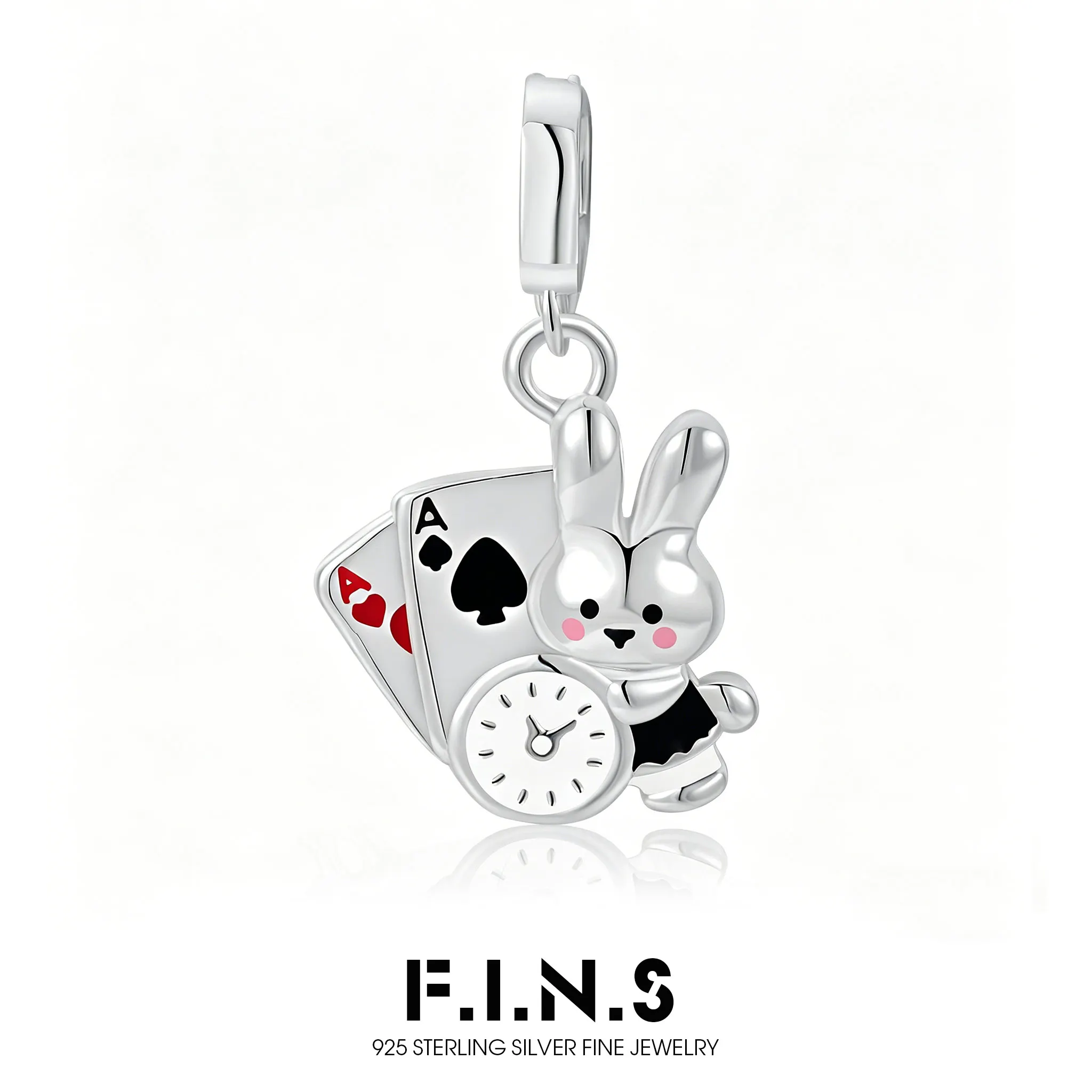 F.I.N.S Original 925 Sterling Silver Charms Clock Rabbit Pendant Beads Fit Bracelets Necklaces Women Cartoon Playing Card DIY
F.I.N.S Original 925 Sterling Silver Charms Clock Rabbit Pendant Beads Fit Bracelets Necklaces Women Cartoon Playing Card DIY