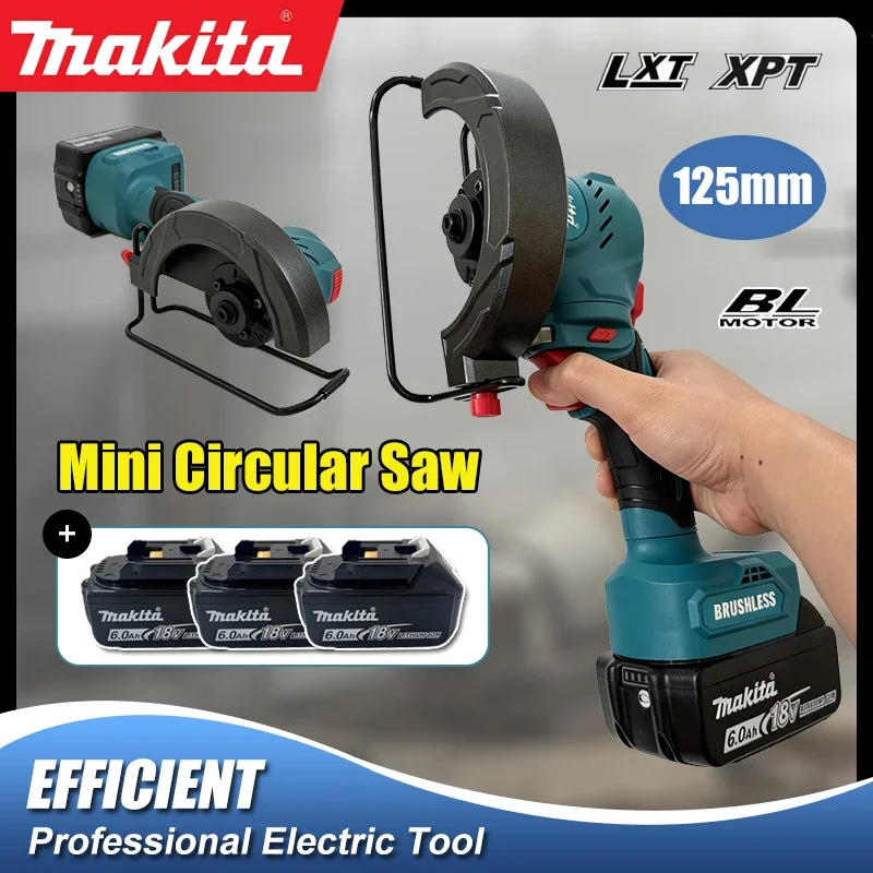 Makita Brushless Cut Off Saw 125mm Mini Circular Saw Metal Wood Cutting Angle Grinder Multifunctional Electric Cutting Tool
Makita Brushless Cut Off Saw 125mm Mini Circular Saw Metal Wood Cutting Angle Grinder Multifunctional Electric Cutting Tool