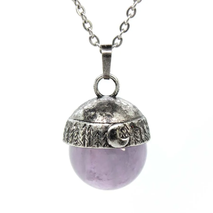 Crystal Ball Beads Stone Moon Symbol Pendant Necklace For Women Natural Amethyst Aventurine Agates Stone Pendants Chain Jewelry
Crystal Ball Beads Stone Moon Symbol Pendant Necklace For Women Natural Amethyst Aventurine Agates Stone Pendants Chain Jewelry
