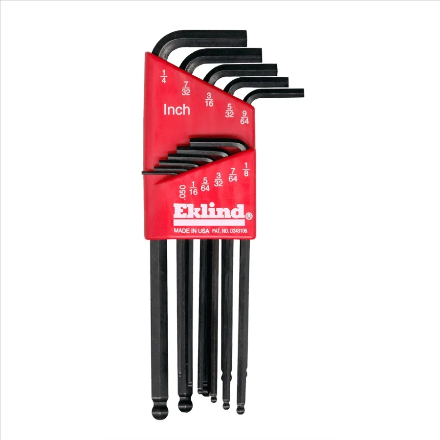 11-Piece SAE Long Ball End Hex Key Set for Automotive Repair and Machinery Maintenance Black Oxide Finish with Ergonomic Comfor
11-Piece SAE Long Ball End Hex Key Set for Automotive Repair and Machinery Maintenance Black Oxide Finish with Ergonomic Comfor