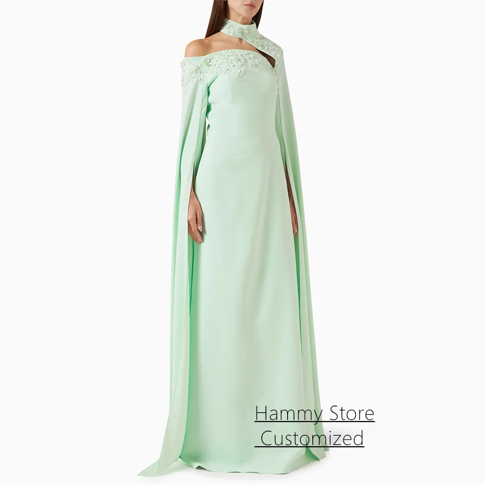Customized Evening Dress for Special Occasion High Neck Long Sleeves Beading Sequined Floor Length Saudi Arabic Prom Gown
Customized Evening Dress for Special Occasion High Neck Long Sleeves Beading Sequined Floor Length Saudi Arabic Prom Gown