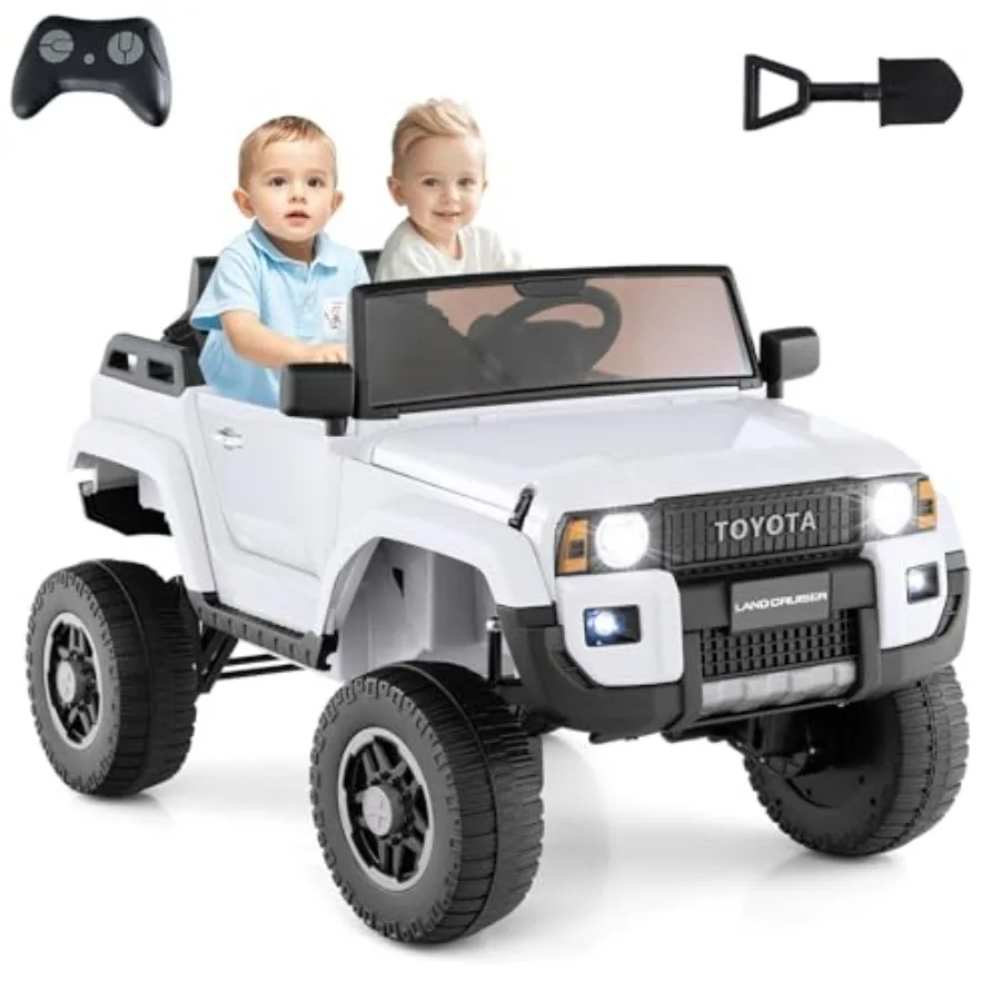 Licensed Toyota LC250 ride-on car for outdoor play, ABS plastic body, white, 24V dual-speed motor with 2WD/4WD switchable mode,
Licensed Toyota LC250 ride-on car for outdoor play, ABS plastic body, white, 24V dual-speed motor with 2WD/4WD switchable mode,