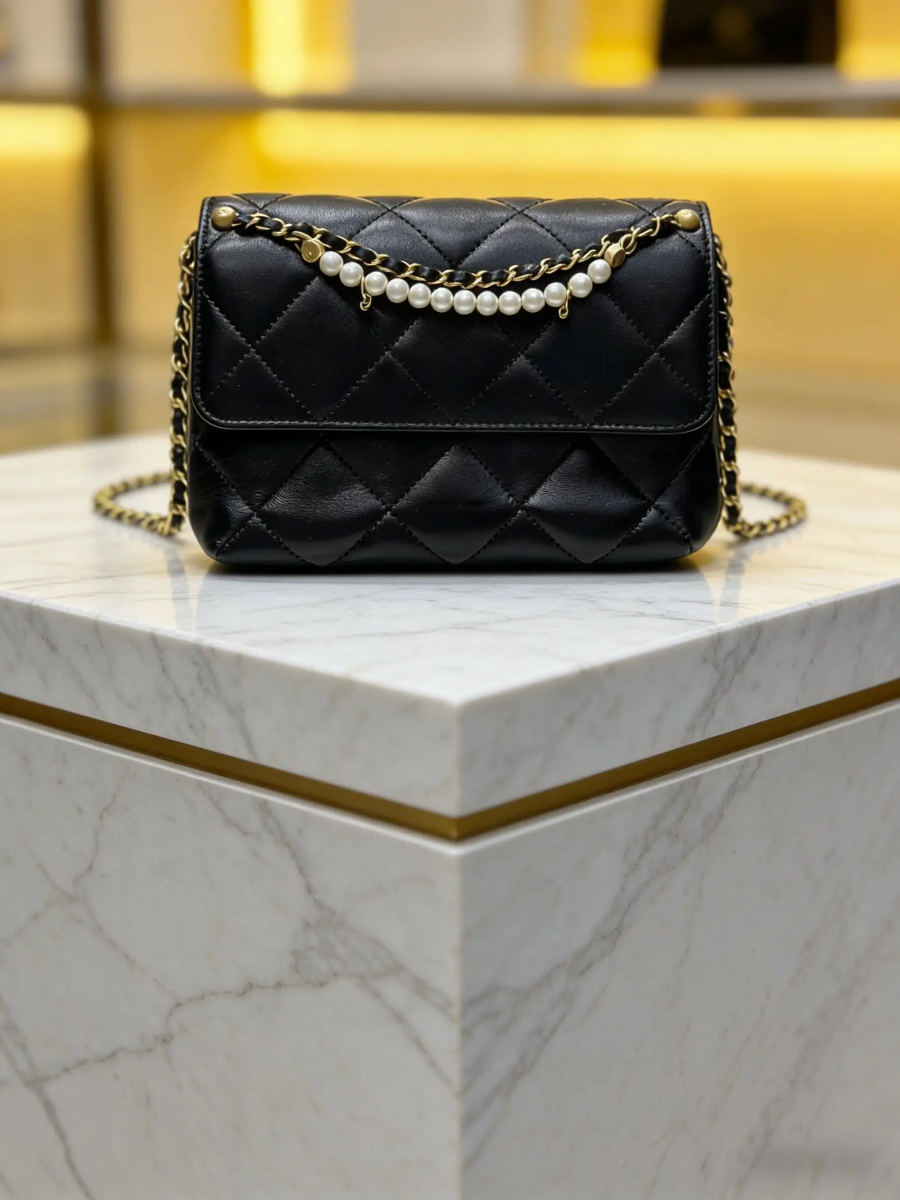 Women's Black Quilted Leather Shoulder Bag with Gold Chain Fashion Crossbody Bag for Casual & Formal Designer Style Handbag
Women's Black Quilted Leather Shoulder Bag with Gold Chain Fashion Crossbody Bag for Casual & Formal Designer Style Handbag