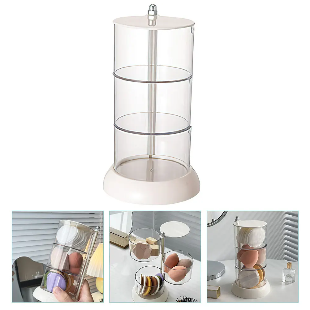 Makeup Puff Storage Box Sponge Holder Rotatable Multi-Layer Organizer For Lipstick Cotton Pads Powder Puff Case
Makeup Puff Storage Box Sponge Holder Rotatable Multi-Layer Organizer For Lipstick Cotton Pads Powder Puff Case