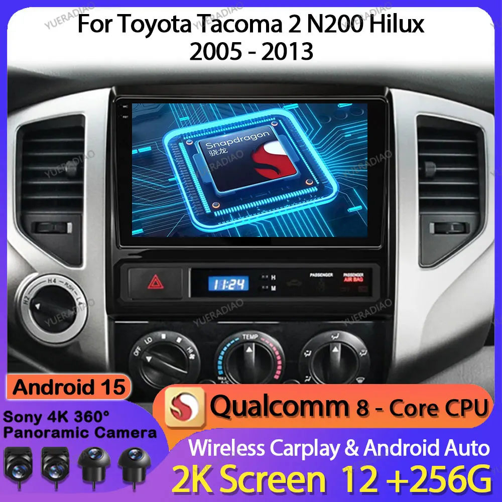 Android 15 Carplay AutoCar Radio For Toyota Tacoma 2 N200 Hilux 2005 - 2015 Multimedia Stereo Video Player Ai Voice GPS NAVI 4G
Android 15 Carplay AutoCar Radio For Toyota Tacoma 2 N200 Hilux 2005 - 2015 Multimedia Stereo Video Player Ai Voice GPS NAVI 4G