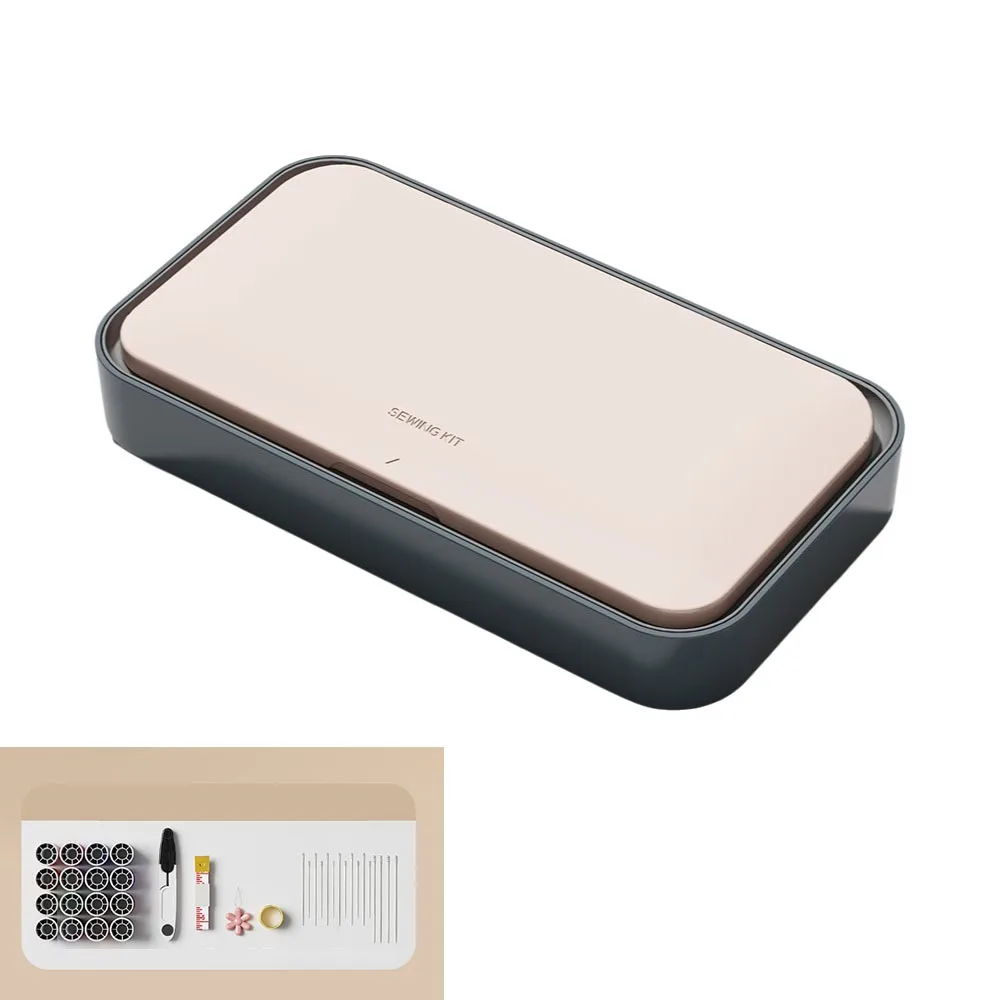Magnetic Sewing Tool Kit Space Saving Multifunctional Needle Thread Box Compact Design Manual Tool Needle And Thread Kit