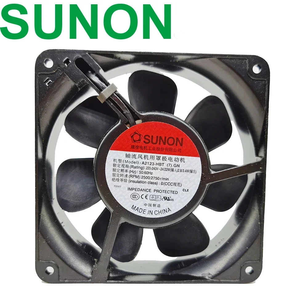 For Sunon A2123-HBT 220V-240V 24/22W 2500/2750RPM Enclosure Fan Fan Drive Fan 120*120*38mm
For Sunon A2123-HBT 220V-240V 24/22W 2500/2750RPM Enclosure Fan Fan Drive Fan 120*120*38mm
