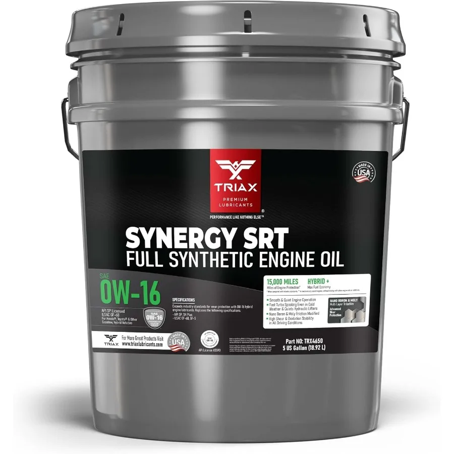 Synergy SRT 0W-16 — модифицированное моторное масло с полным синтетическим трением для гибридных транспортных средств с расширенной способностью дренажа до 15 000
Synergy SRT 0W-16 — модифицированное моторное масло с полным синтетическим трением для гибридных транспортных средств с расширенной способностью дренажа до 15 000