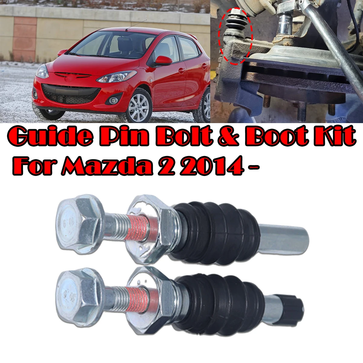 Front Rear Brake Caliper Slider Guide Pins Bolt kit For Mazda 2 2014 - Left Right Disc Housing Rubber Bellows Sleeve Boot Seal
Front Rear Brake Caliper Slider Guide Pins Bolt kit For Mazda 2 2014 - Left Right Disc Housing Rubber Bellows Sleeve Boot Seal