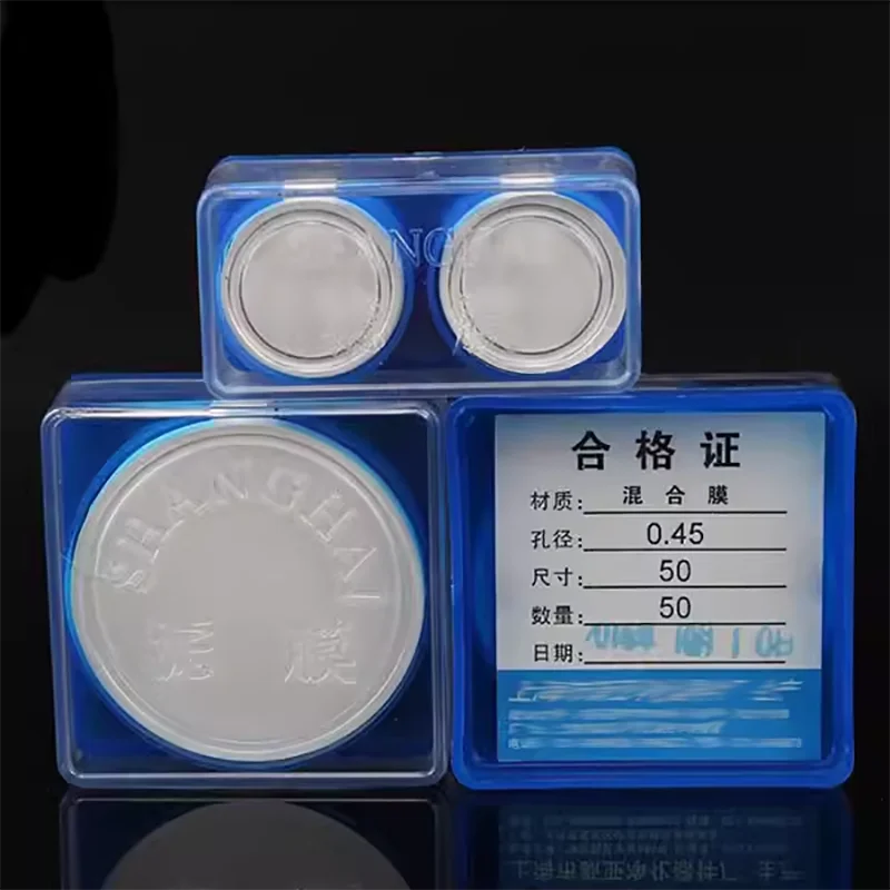 50pcs/lot 0.45/0.22um/0.8um 47mm Microporous MCE Water Microfiltration Membrane Filter Acetate cellulose
50pcs/lot 0.45/0.22um/0.8um 47mm Microporous MCE Water Microfiltration Membrane Filter Acetate cellulose