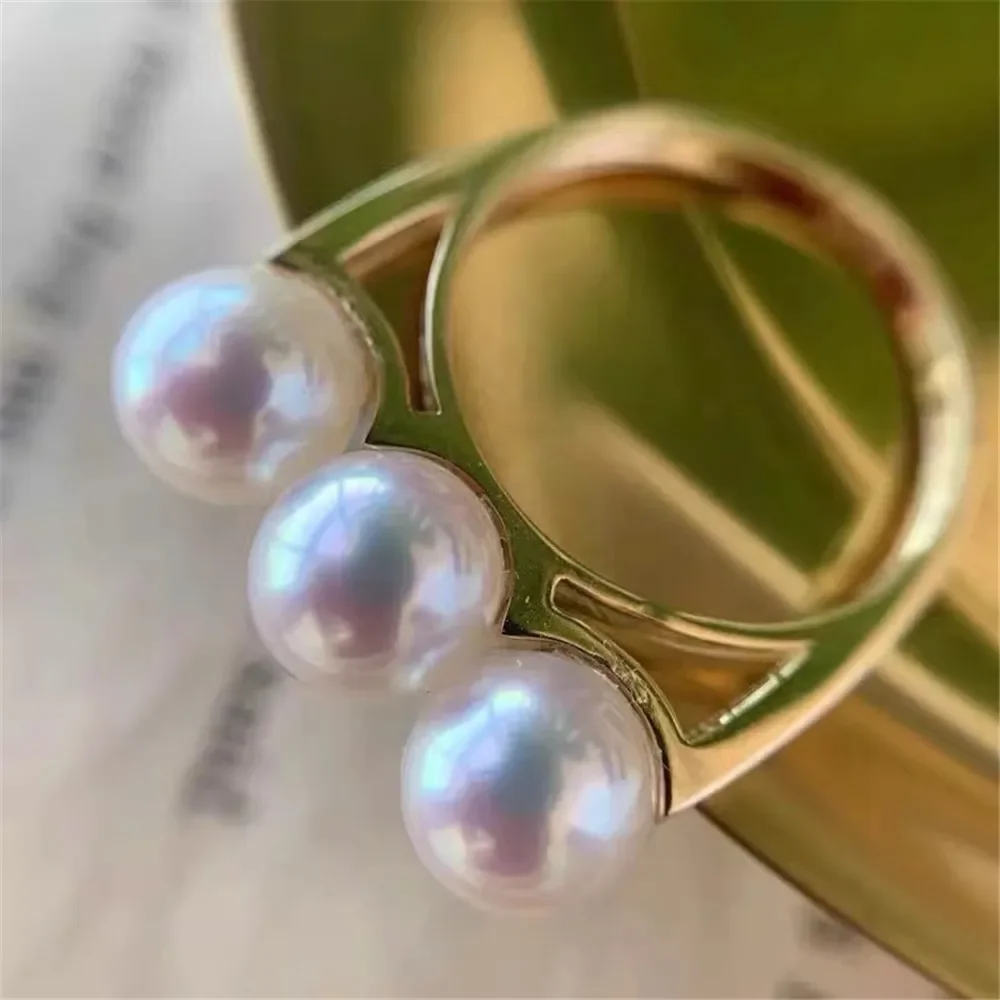 DIY Pearl Accessories S925 Sterling Silver Ring Empty Holder Fashion Multi-bead Version Ring Holder Female Fit 7-8mm Round Beads
DIY Pearl Accessories S925 Sterling Silver Ring Empty Holder Fashion Multi-bead Version Ring Holder Female Fit 7-8mm Round Beads