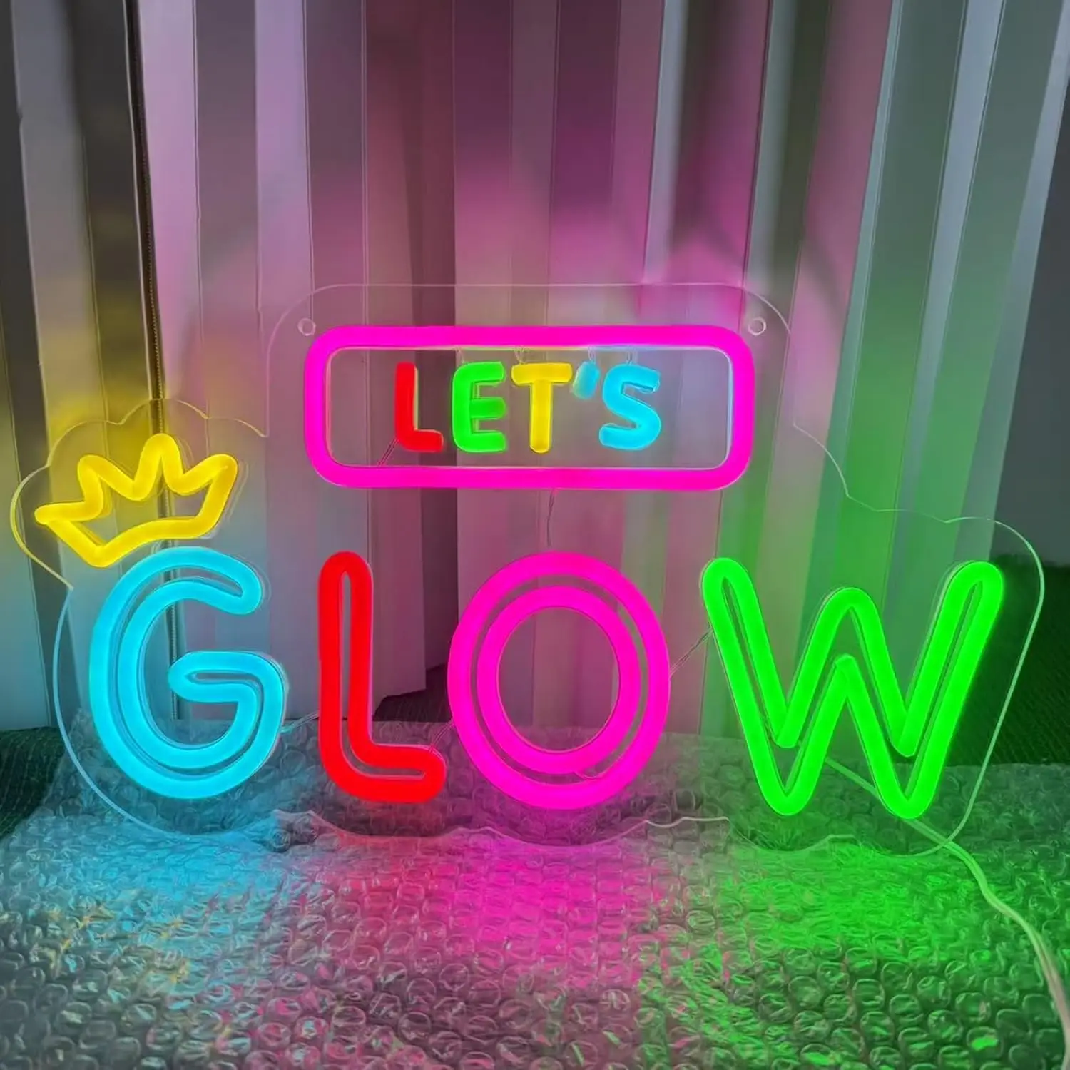 Let's Glow Neon Sign Kid Room Decor USB Powered LED Light for Birthday Party Bar Gaming Room Bedroom Decoration Art Wall Light
Let's Glow Neon Sign Kid Room Decor USB Powered LED Light for Birthday Party Bar Gaming Room Bedroom Decoration Art Wall Light
