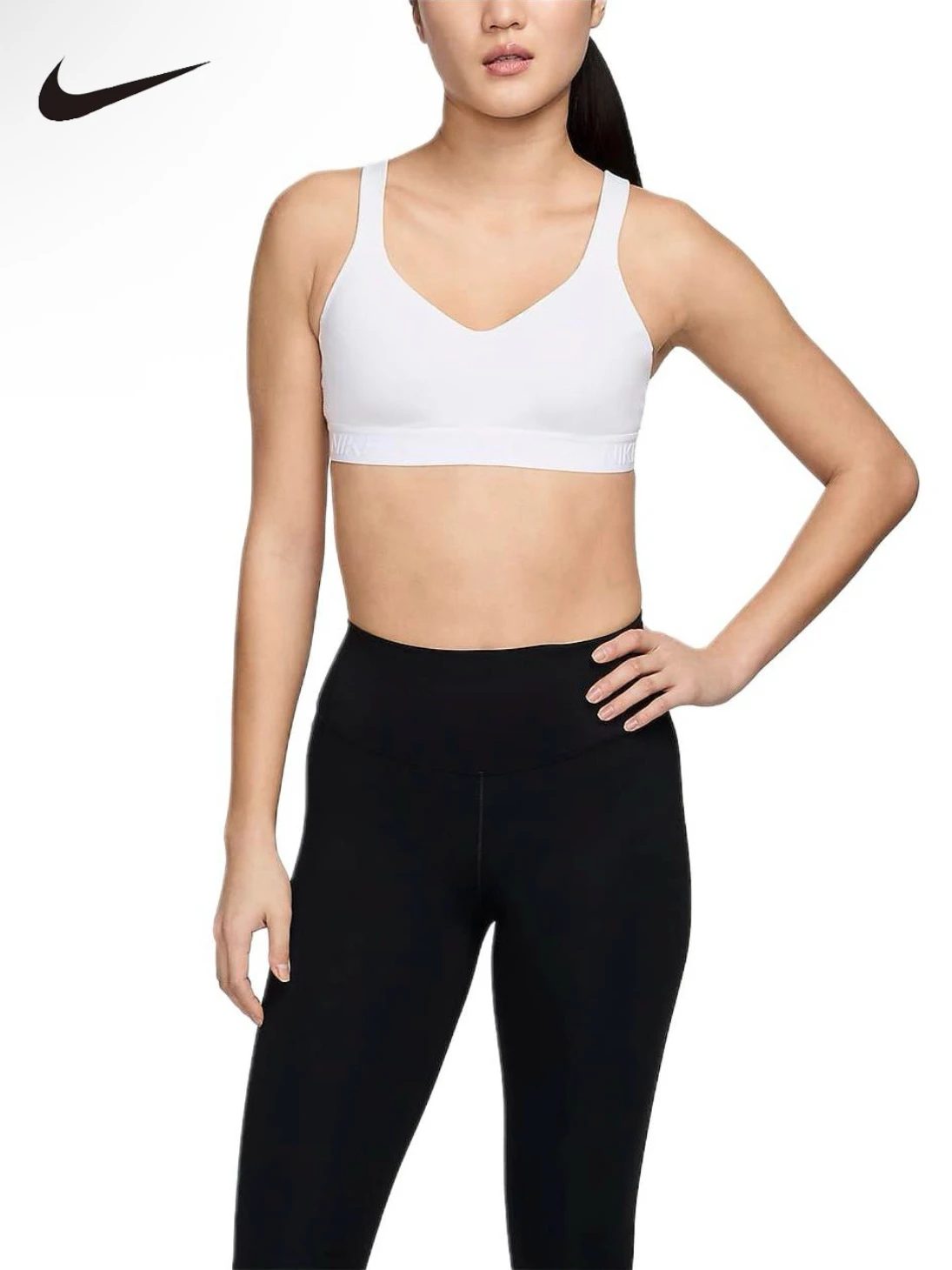Nike Women V-Neck Sports Bra Adjustable Straps Back Hook Padded Medium Support Racerback Yoga Running Workout Bra FD1069-100
Nike Women V-Neck Sports Bra Adjustable Straps Back Hook Padded Medium Support Racerback Yoga Running Workout Bra FD1069-100