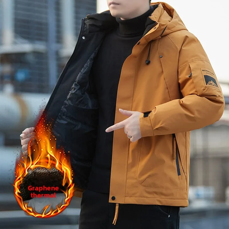 Мужская куртка-пуховик с подогревом, зимнее утепленное теплое пальто 2025 года, легкая хлопковая куртка с капюшоном для повседневной носки на открытом воздухе
Мужская куртка-пуховик с подогревом, зимнее утепленное теплое пальто 2025 года, легкая хлопковая куртка с капюшоном для повседневной носки на открытом воздухе