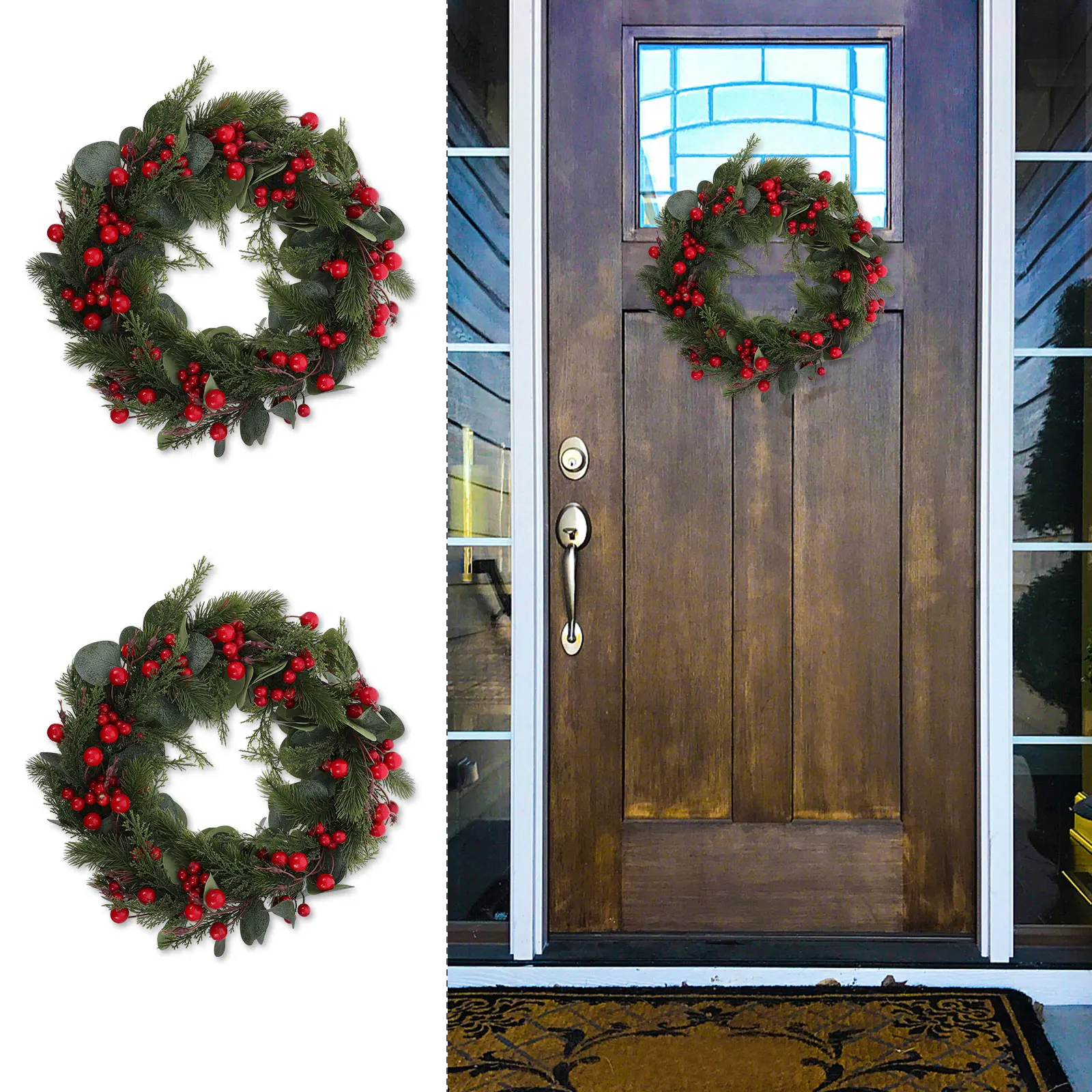 1pc Christmas Red Berry Wreath Premium Artificial Garland Wall Hanging Decorative Pendant Festive Xmas Decoration Simulated Leaf
1pc Christmas Red Berry Wreath Premium Artificial Garland Wall Hanging Decorative Pendant Festive Xmas Decoration Simulated Leaf