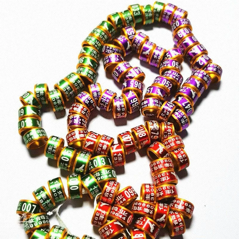 50pcs Personalized Pigeon Leg Bands, Custom Pigeon Rings with name/phone number for Racing Ornamental Pigeons, Pigeon Supplies
50pcs Personalized Pigeon Leg Bands, Custom Pigeon Rings with name/phone number for Racing Ornamental Pigeons, Pigeon Supplies