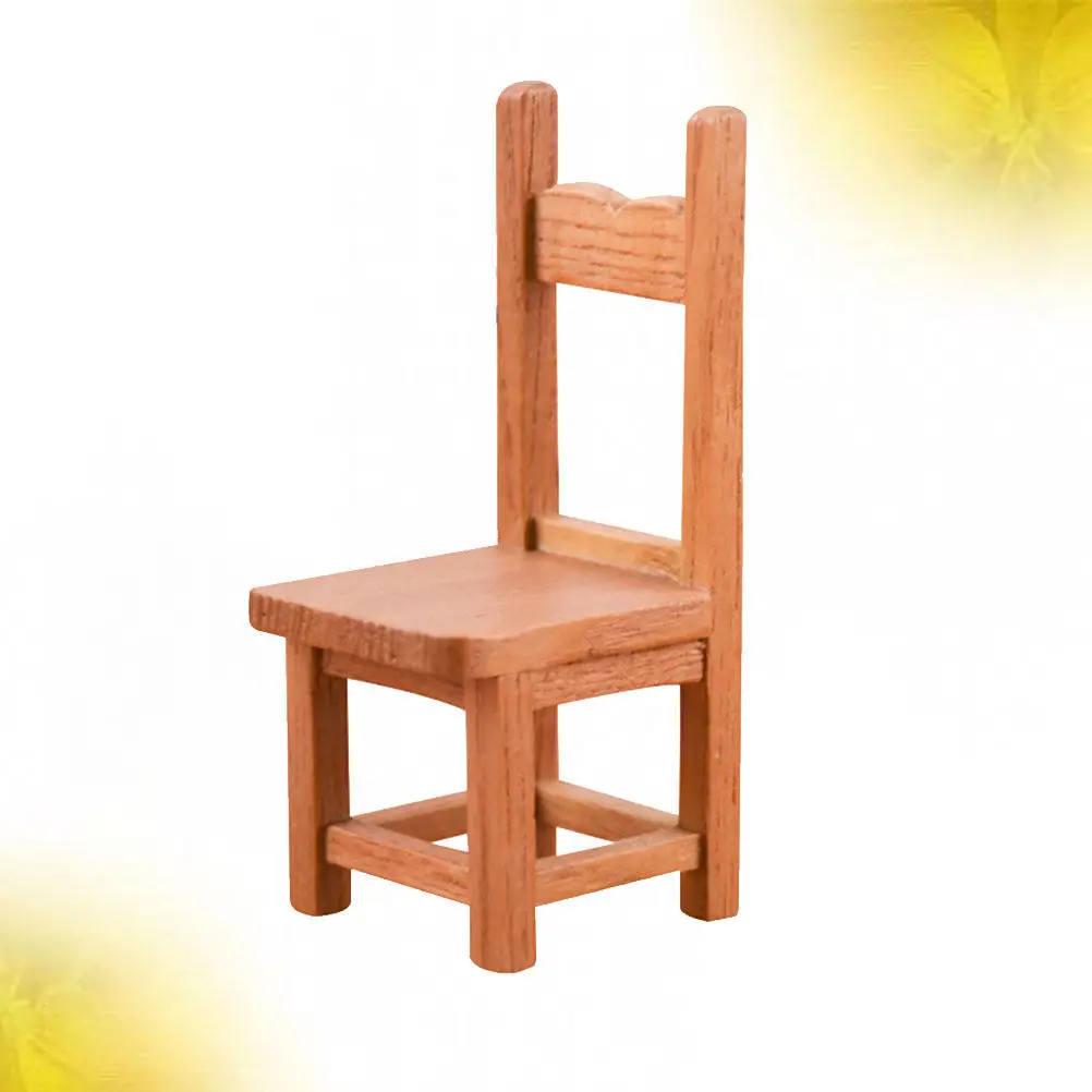 Single Thicken Solid Wood Backrest Chair Mini DIY Painting Accessory Lightweight Stable Desktop Ornament Small Furniture
Single Thicken Solid Wood Backrest Chair Mini DIY Painting Accessory Lightweight Stable Desktop Ornament Small Furniture