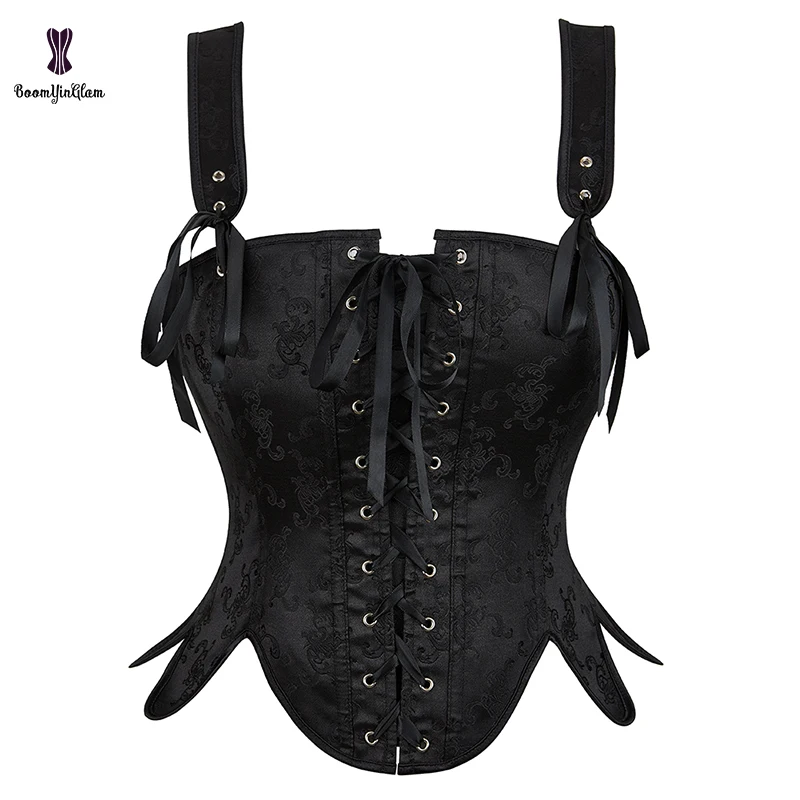 2023 Fashion Design Shoulder Strap Vest Bustier Corset Top With Zipper Women Plus Size 12 Plastic Boned Gothic Corselet
2023 Fashion Design Shoulder Strap Vest Bustier Corset Top With Zipper Women Plus Size 12 Plastic Boned Gothic Corselet