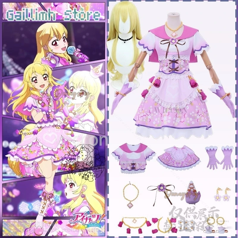 Aikatsu Cosplay Hoshimiya Ichigo Anime Costume Idol Pink Purple Dress Flower Lolita Jirai Kei Girls Japanese Kawaii Customized
Aikatsu Cosplay Hoshimiya Ichigo Anime Costume Idol Pink Purple Dress Flower Lolita Jirai Kei Girls Japanese Kawaii Customized