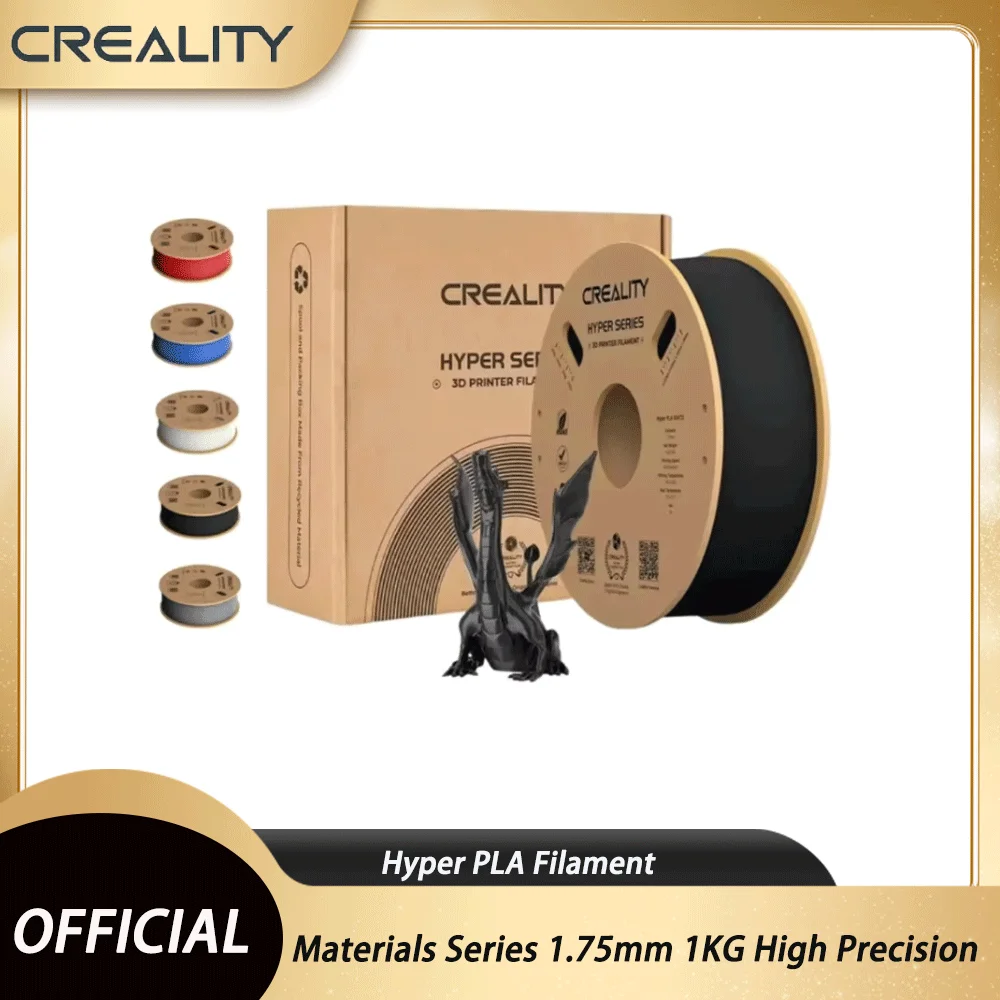 CREALITY Hyper PLA Filament 3D Printer Materials Series 1.75mm 1KG High Precision Printer Fluidity Faster Cooling Manufacturing
CREALITY Hyper PLA Filament 3D Printer Materials Series 1.75mm 1KG High Precision Printer Fluidity Faster Cooling Manufacturing