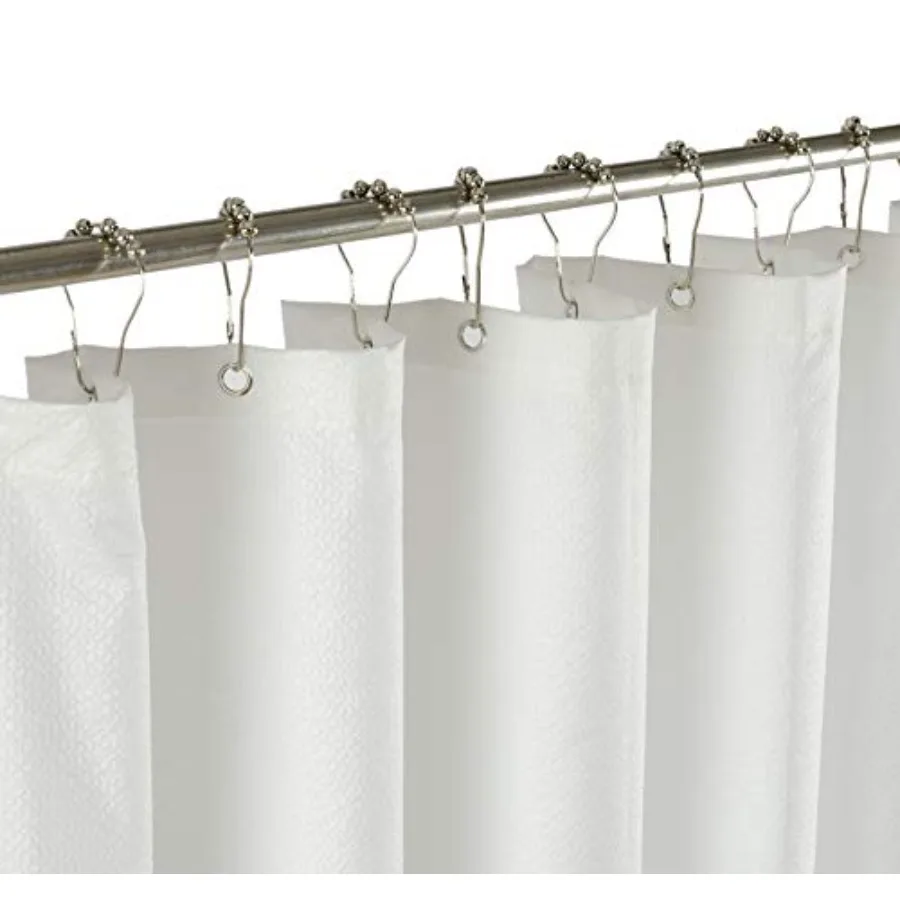 Embossed Microfiber Shower Curtain Liner 70 x 72 inches, Soft Fabric Shower Curtain Washable and Water Repellent, 70x72, White
Embossed Microfiber Shower Curtain Liner 70 x 72 inches, Soft Fabric Shower Curtain Washable and Water Repellent, 70x72, White